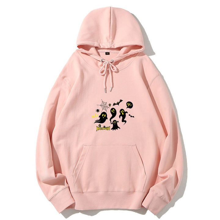 Women's Hooded Sweatshirt with Festive Halloween Motif Lisslune