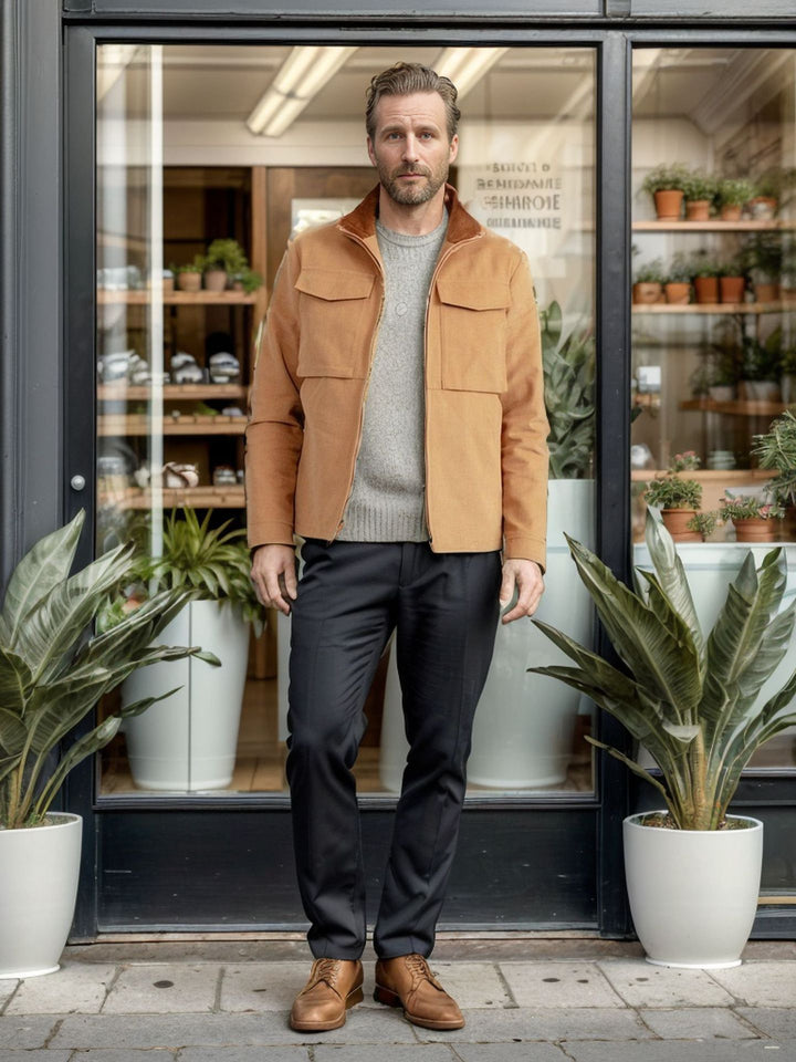 Men's stylish functional jacket in modern design with generous pockets Lisslune