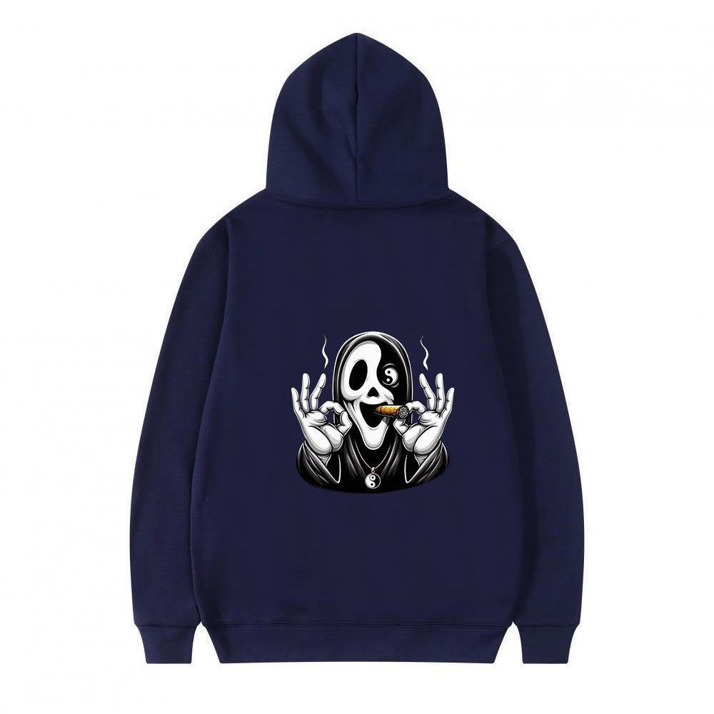 Women's hoodie with artistic skull print and casual fit Lisslune