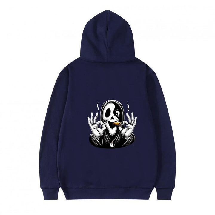 Women's hoodie with artistic skull print and casual fit Lisslune