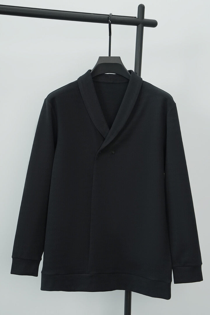 Men's leisure jacket with modern shawl collar and practical buttons Lisslune
