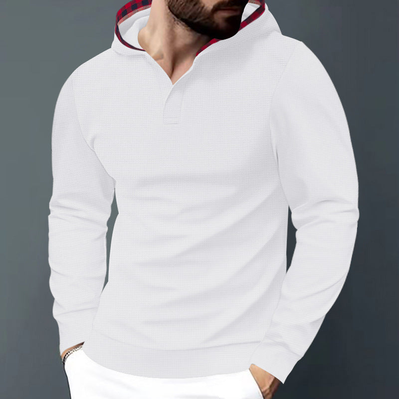 Men's long sleeve hoodie with modern cut and contrasting hood Lisslune