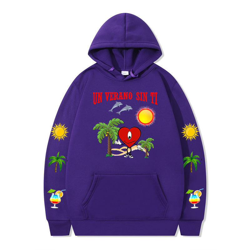 Women's hoodie with vibrant summer motif and comfortable fit Lisslune