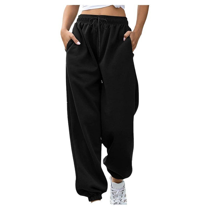 Women's leisure pants with a wide cut and elastic waistband Lisslune