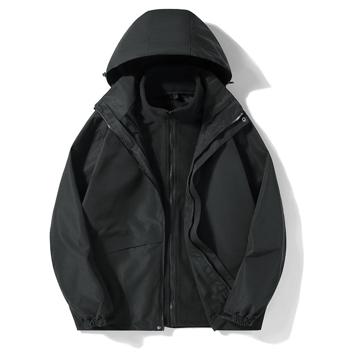 Men's Breathable Functional Jacket with Hood and Insulating Inner Layer Lisslune