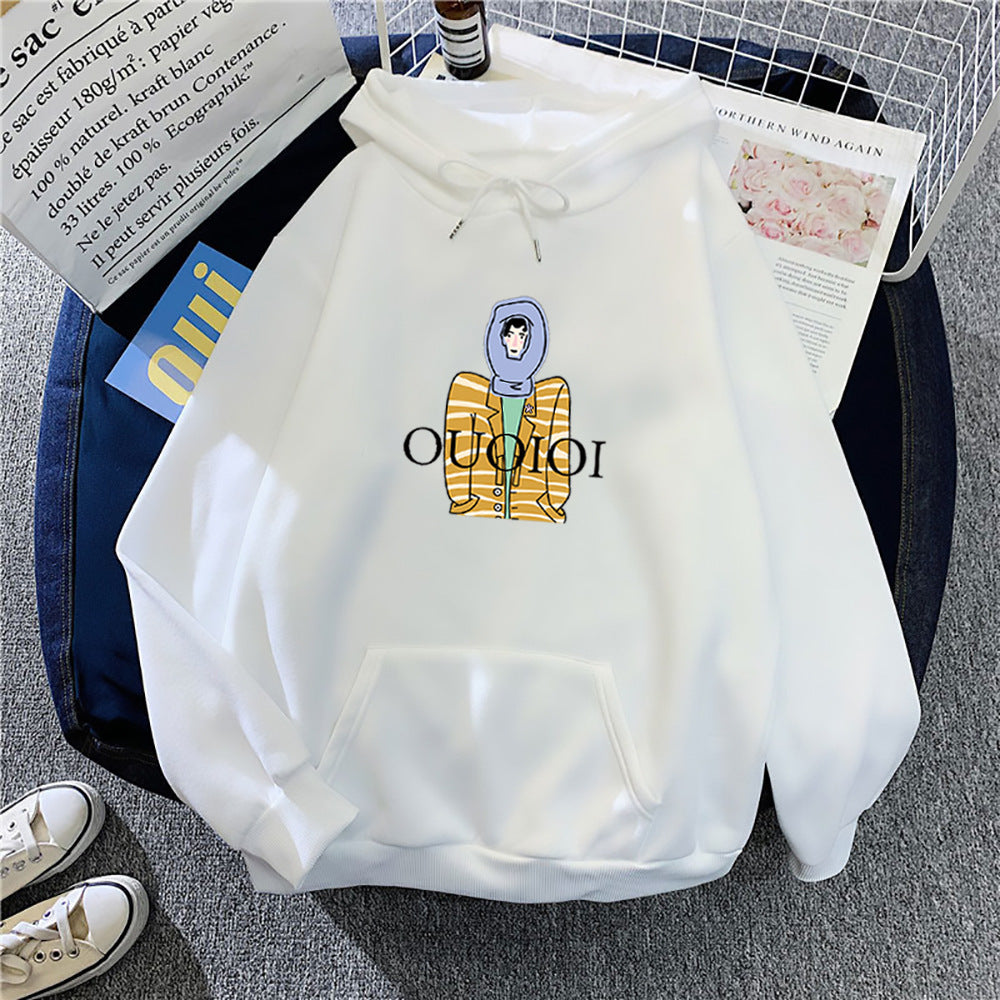 Ladies hoodie with unique cartoon design Lisslune