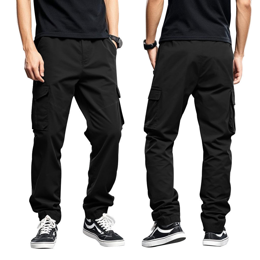 Men's cargo pants with versatile pockets and elastic waistband Lisslune