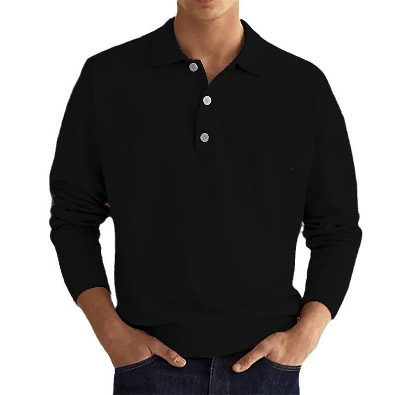 Men's sweater with modern polo collar and comfortable fit Lisslune