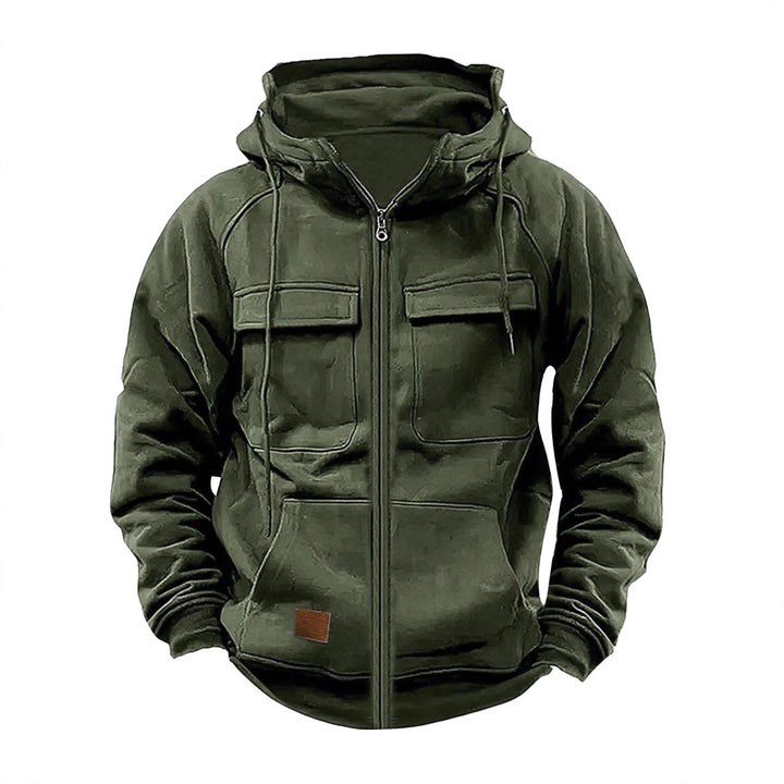 Men's modern bomber jacket with functional pockets and adjustable hood system Lisslune