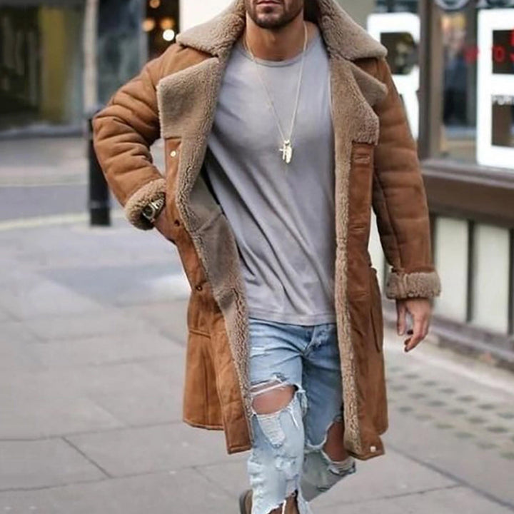Men's lambskin coat in classic pilot style Lisslune
