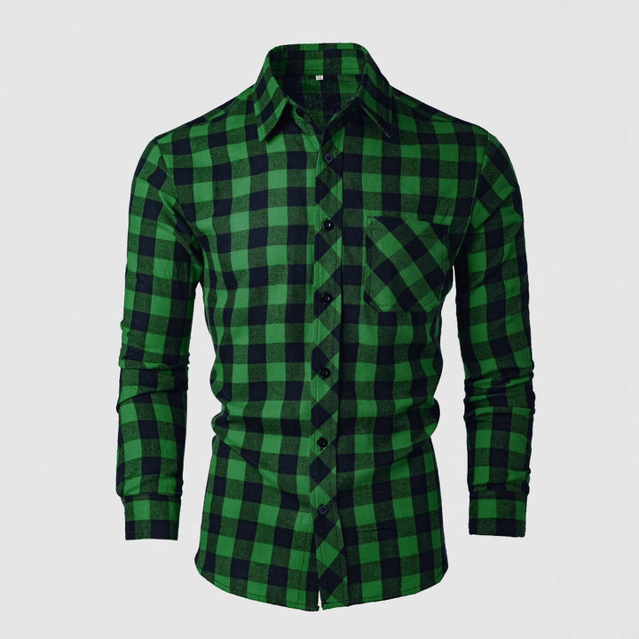 Men's Checked Flannel Shirt Lisslune