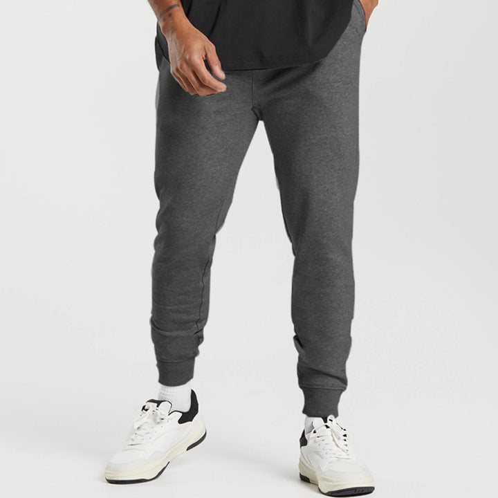 Men's sports sweatpants with striped elastic cuffs and practical side pockets Lisslune