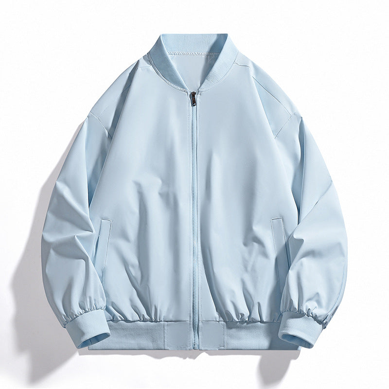 Men's Casual Bomber Jacket with Elastic Cuffs Lisslune