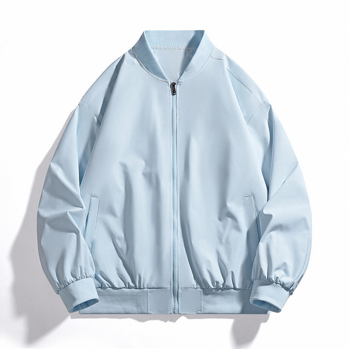 Men's Casual Bomber Jacket with Elastic Cuffs Lisslune