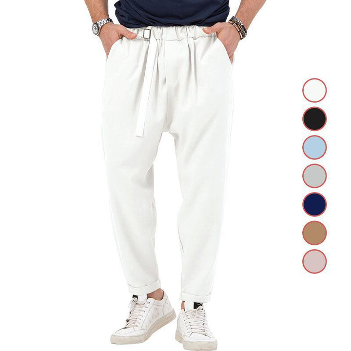 Men's stylish harem pants with elastic waistband and practical side pockets Lisslune