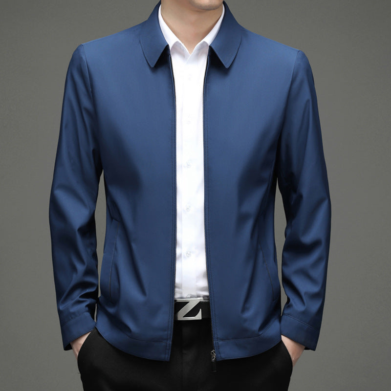 Men's Sporty All-Weather Jacket with Practical Zipper Lisslune
