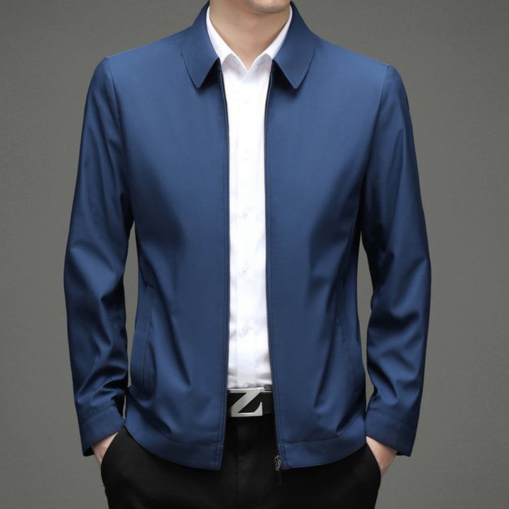 Men's Sporty All-Weather Jacket with Practical Zipper Lisslune