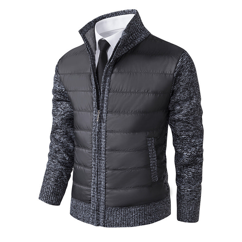 Men's sporty hybrid jacket with moisture-regulating material and modern knit design Lisslune