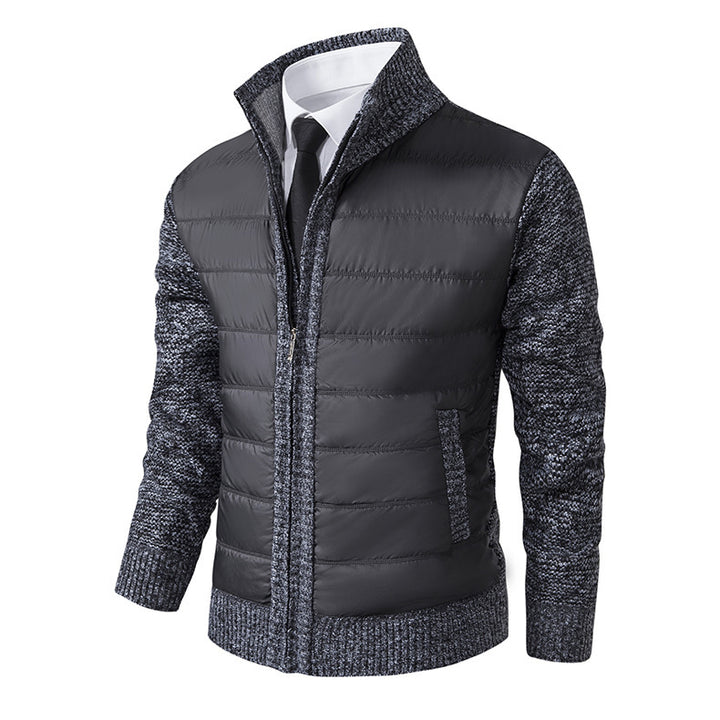 Men's sporty hybrid jacket with moisture-regulating material and modern knit design Lisslune