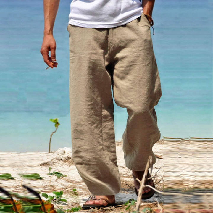 Men's Airy Linen Pants Lisslune