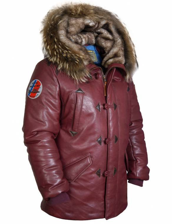 Men's winter parka with luxurious synthetic fur collar and warming lining Lisslune