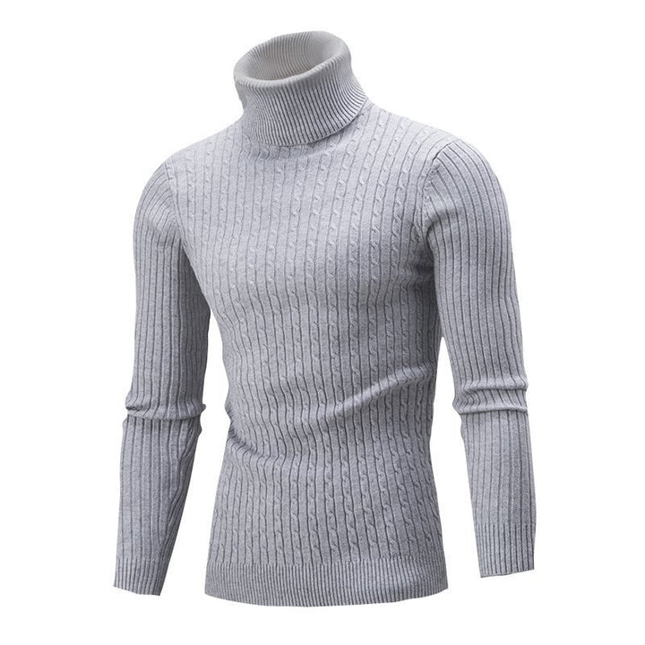 Men's High-Quality Turtleneck Sweater with Fine Texture Lisslune