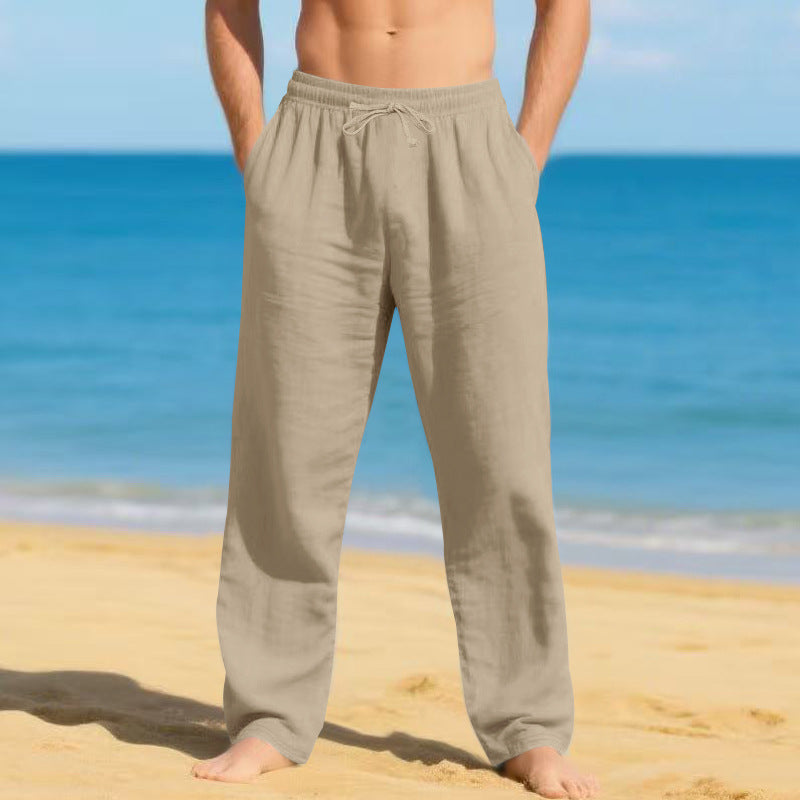 Men's lightweight beach pants with adjustable waistband Lisslune