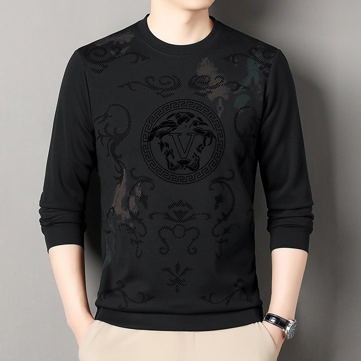 Men's stylish long sleeve shirt with impressive graphic print Lisslune
