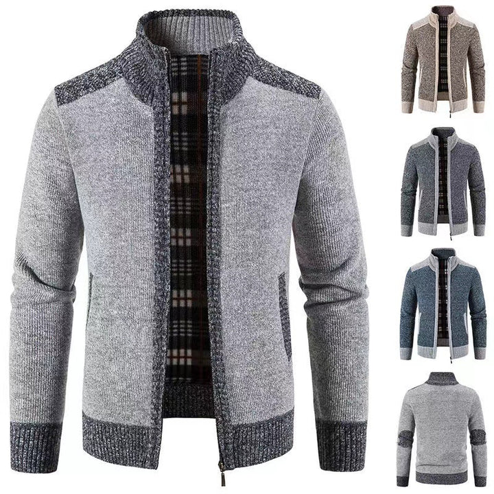 Men's cardigan with modern zipper Lisslune