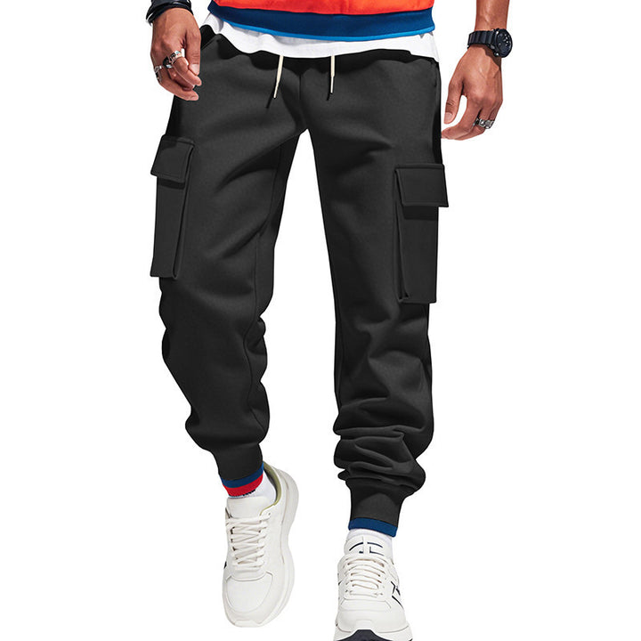 Men's cargo pants with elastic waistband and practical side pockets Lisslune