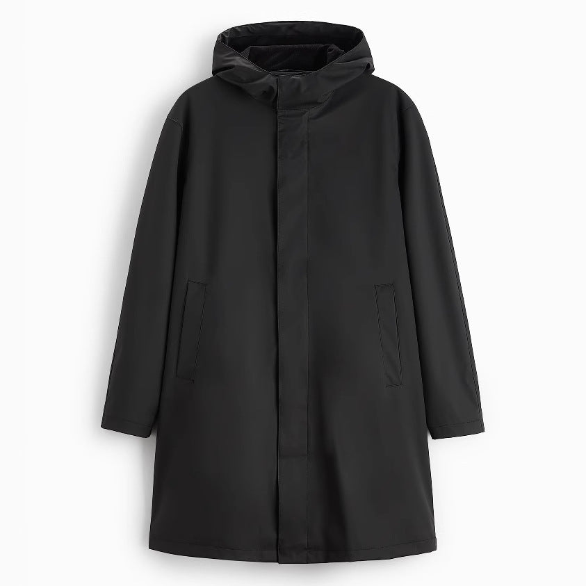 Men's raincoat with practical hood and longer cut Lisslune