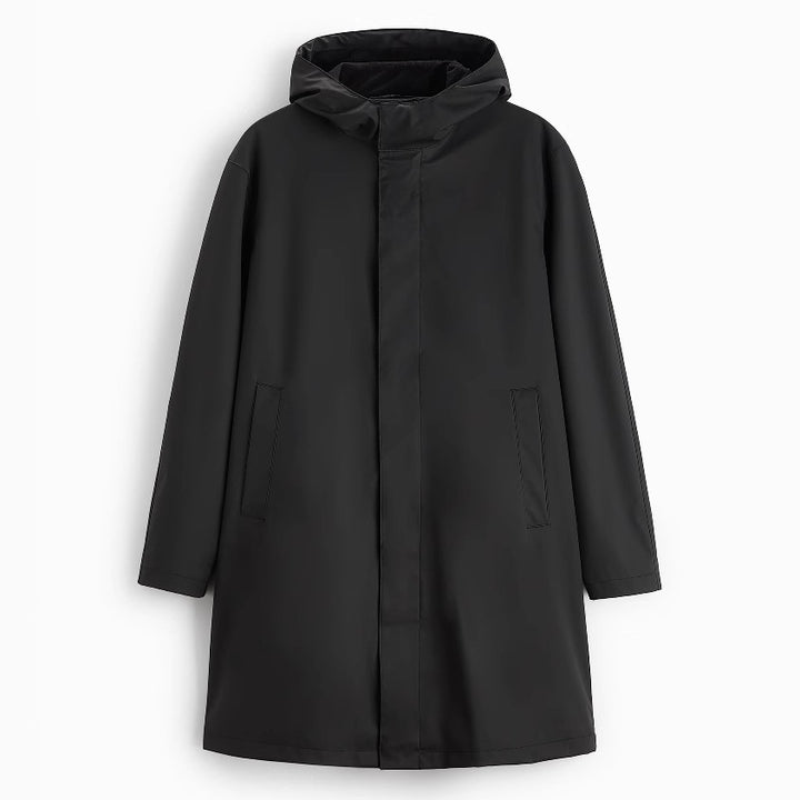Men's raincoat with practical hood and longer cut Lisslune