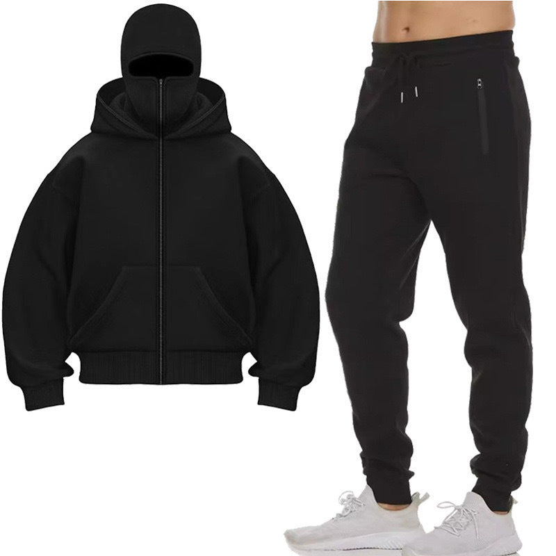 Women's hooded sweat jacket with practical continuous zipper placket and large pockets Lisslune