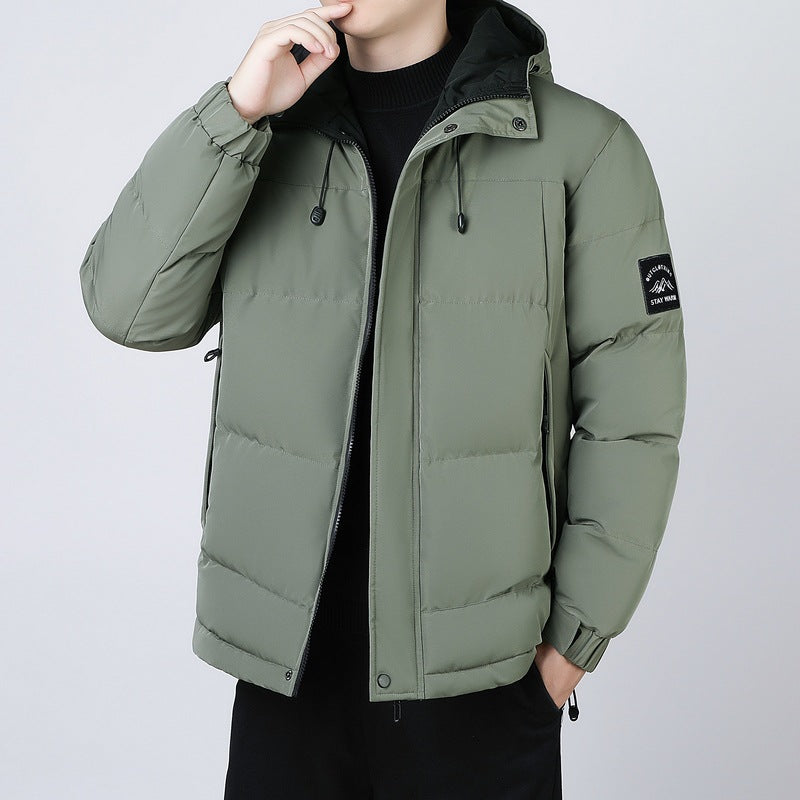 Men's insulated thermal jacket with adjustable hood Lisslune