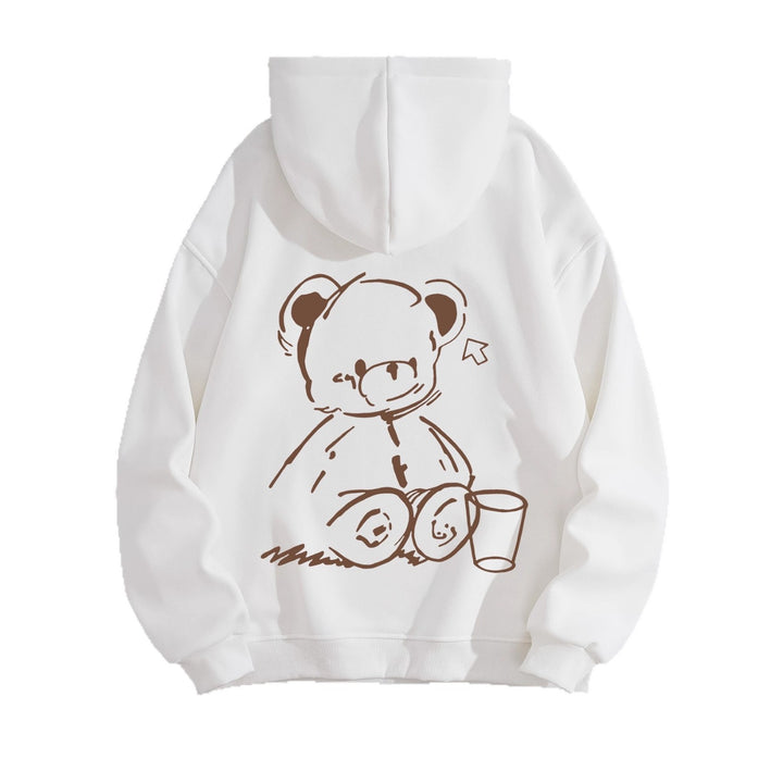 Women's Hoodie with Casual Bear Design Lisslune