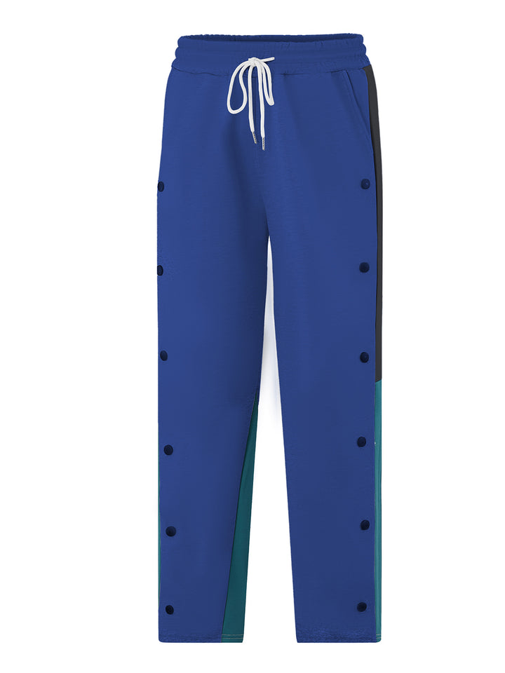 Men's sporty training pants with snap button closure and breathable structure Lisslune