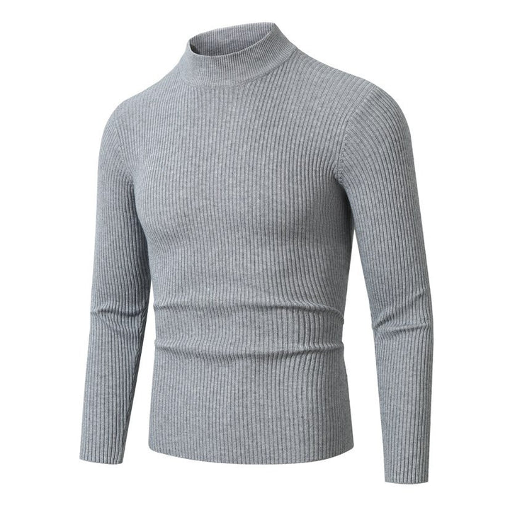 Men's turtleneck sweater made of high-quality ribbed structure Lisslune