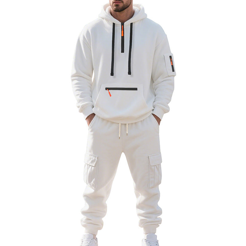 Men's sporty hoodie set with practical pockets and modern design Lisslune