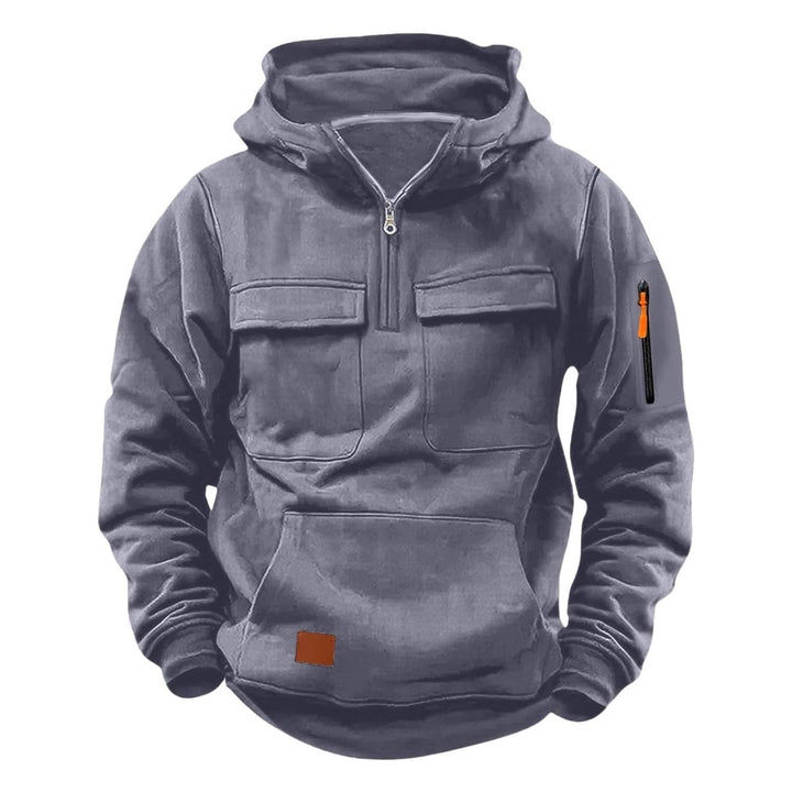 Men's functional hooded jacket with zipper and practical pockets Lisslune