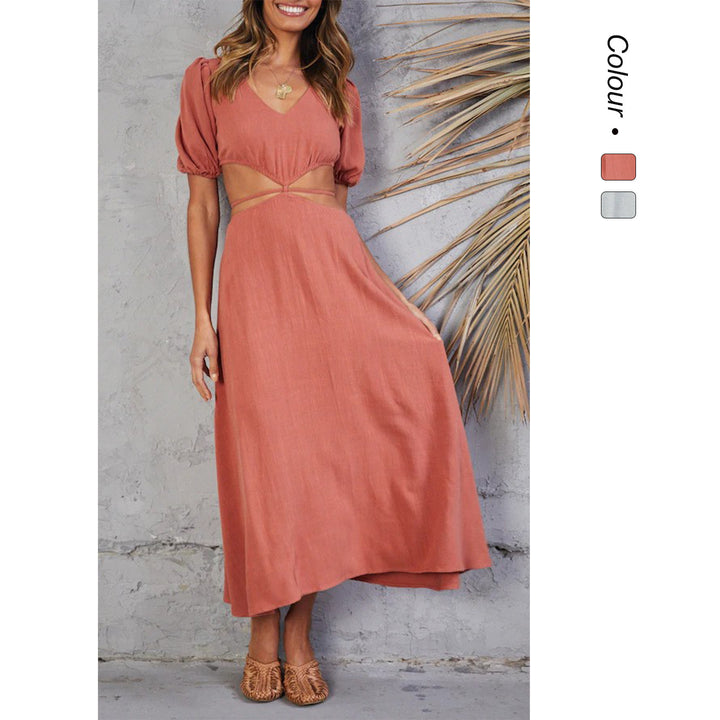 Women's maxi dress with creative cut-outs Lune London