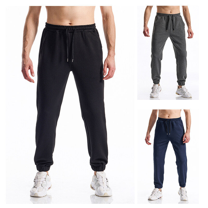 Men's sporty leisure pants with textured surface Lisslune