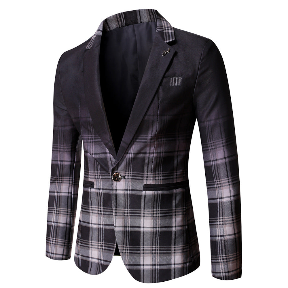 Men's fashionable checkered/blazer Lisslune