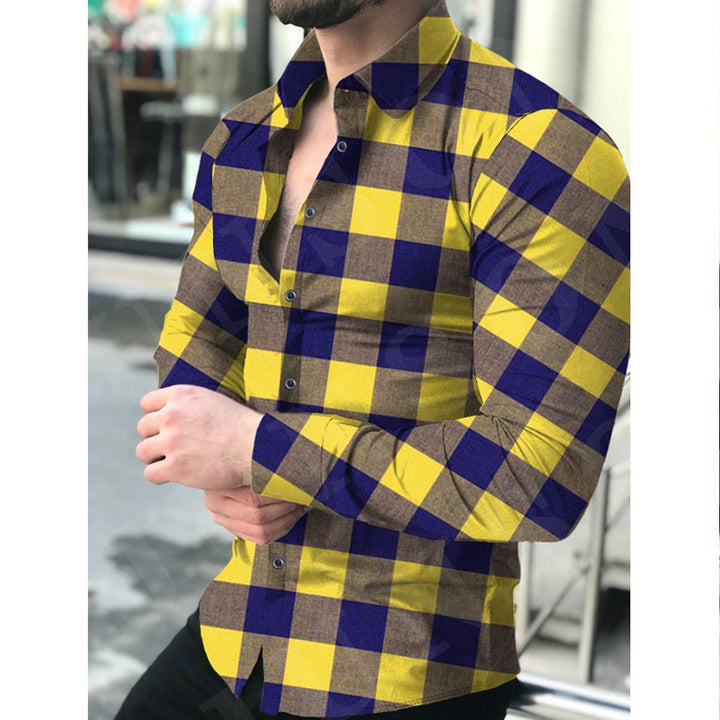 Men's flannel shirt with fashionable check pattern and high-quality cotton quality Lisslune