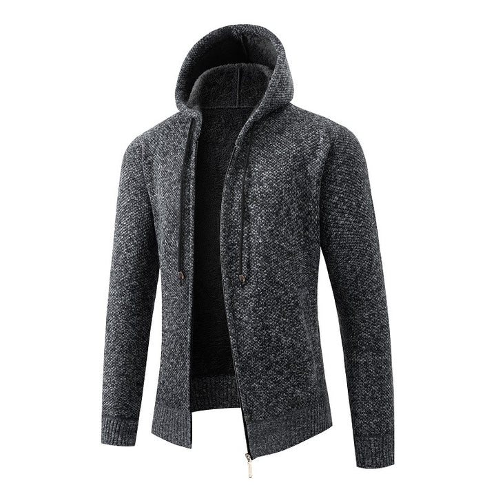 Men's cozy fleece jacket with hood Lisslune