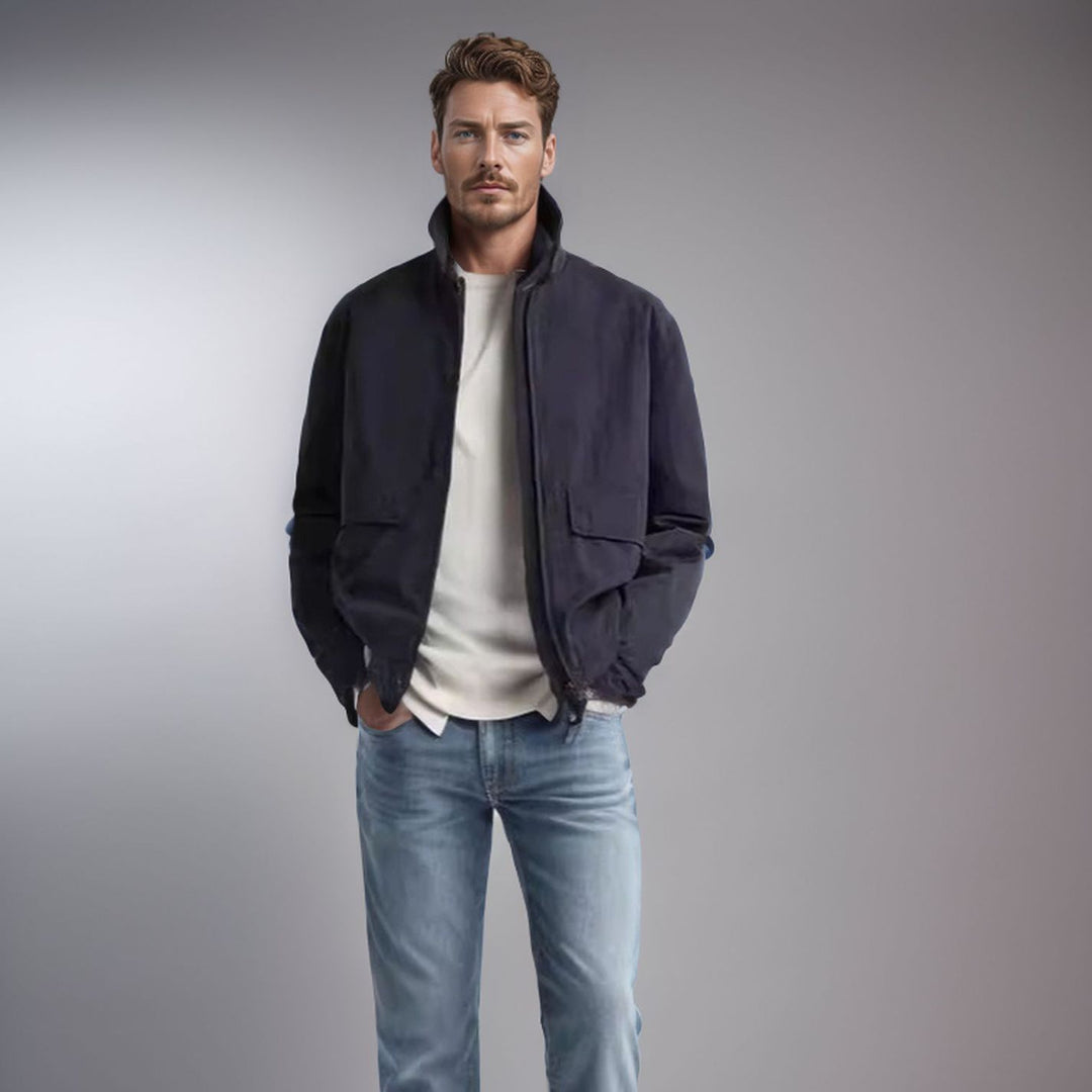 Men's casual jacket with practical pockets and modern cut Lisslune