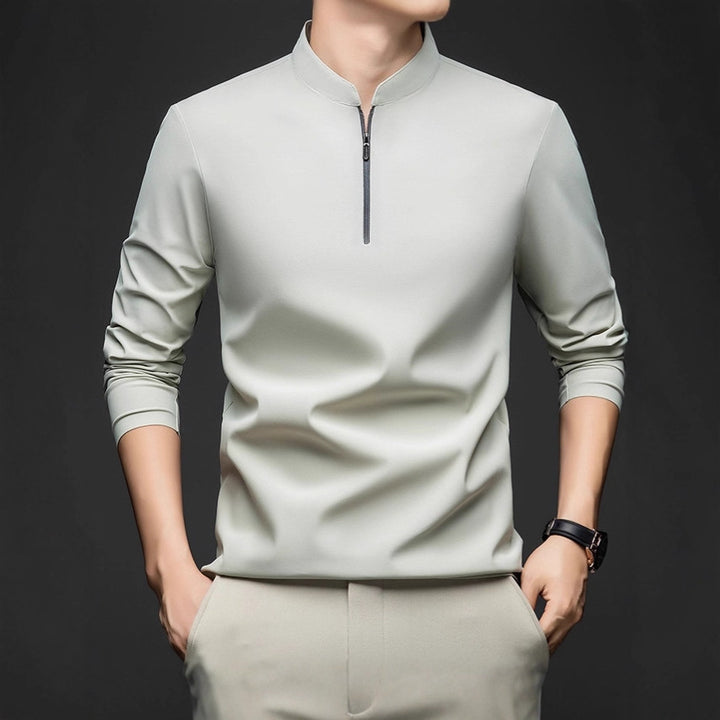 Men's functional pullover with half zipper and stylish stand-up collar Lisslune