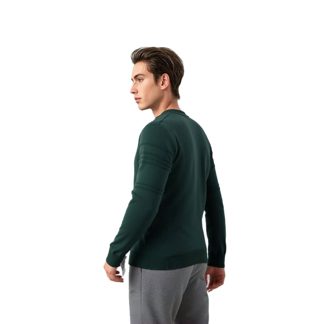 Men's sweater with modern textured design and high collar Lisslune