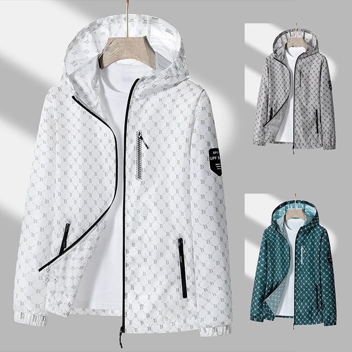 Men's Breathable Windbreaker with Reflective Details Lisslune