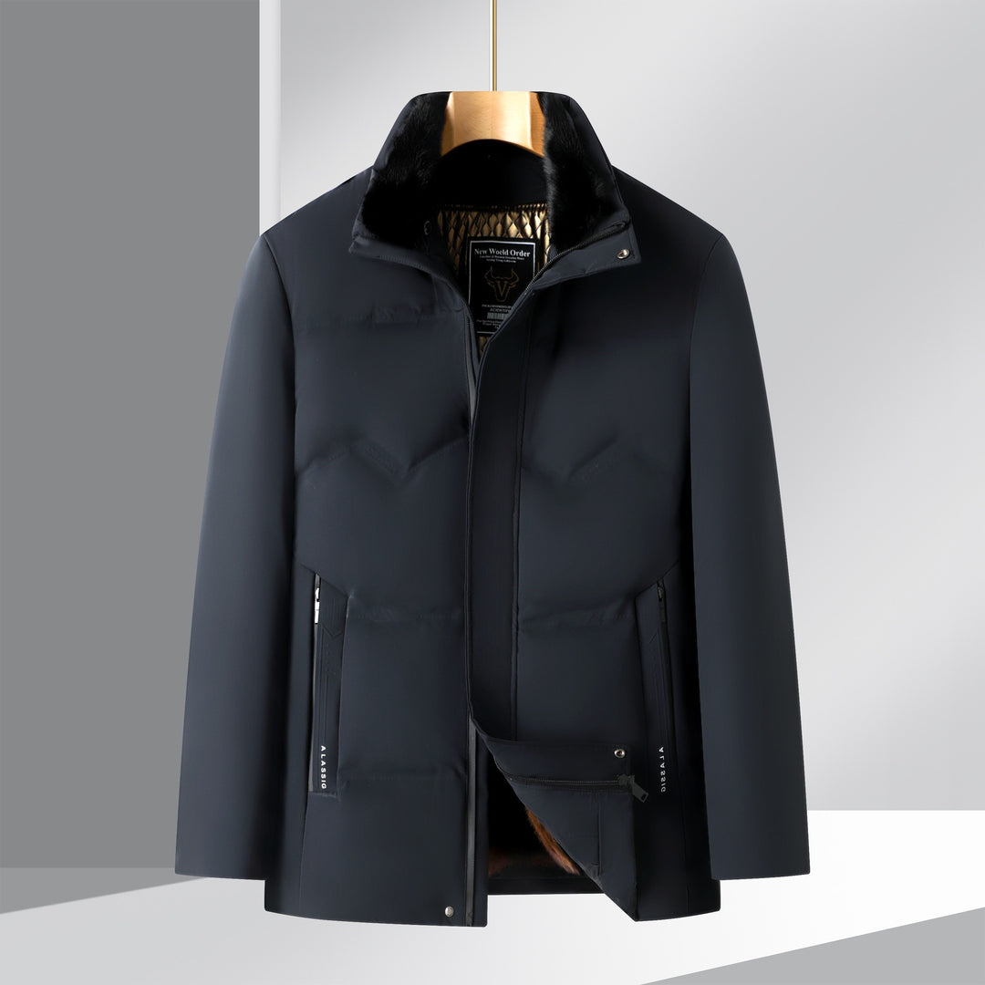 Men's Warming Winter Jacket with Stylish Details Lisslune