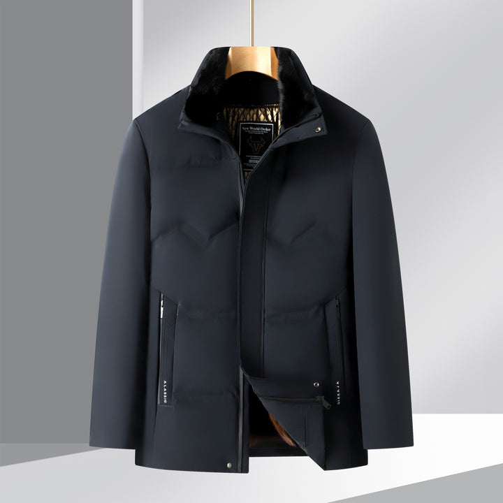 Men's Warming Winter Jacket with Stylish Details Lisslune